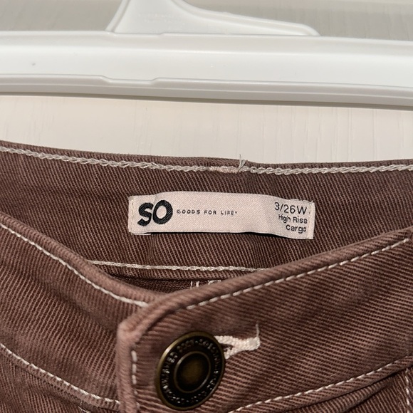 SO High Rise Cargo Brown Pants - Picture 2 of 3